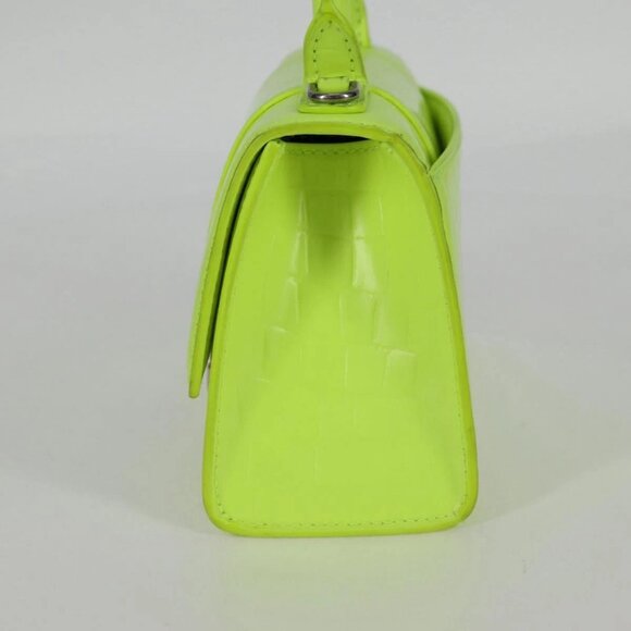 BALENCIAGA Hourglass XS Hand Bag Leather 2way LIme Green - Picture 3 of 16
